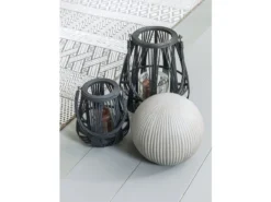 Schlussverkauf 😀 Jardini Laterne aus Bambus - 32/28,5 cm in schwarz 🌟 -Gartenmöbel Verkaufs-Shop 6811902 0623488 24666309