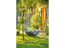 Aktion 🧨 Jardini Hängesessel Lennox - 191/100 cm in grau 😀 -Gartenmöbel Verkaufs-Shop 6906111 0639486 22773932