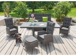 Schlussverkauf ❤️ Jardini Gartenhocker Barcelona - 50/44/57 cm in grau 🌟 -Gartenmöbel Verkaufs-Shop 6943971 0651952 1 23765433