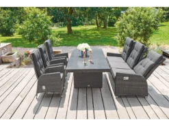 Schlussverkauf ❤️ Jardini Gartenhocker Barcelona - 50/44/57 cm in grau 🌟 -Gartenmöbel Verkaufs-Shop 6943975 0651952 5 23765433